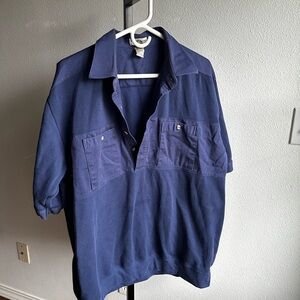 Norm Thompson Blue Casual Button Down Shirt